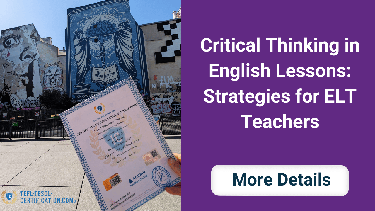 Critical Thinking in English Lessons: Strategies for ELT Teachers